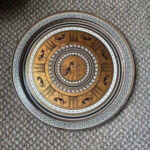 Elegant Brown and Black Decorative Plate